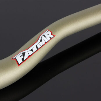 Close-up van het Renthal Fatbar Riser MTB stuur met 35 mm diameter.